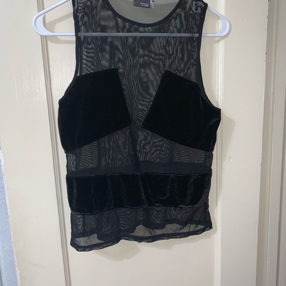 Sheer velvet top